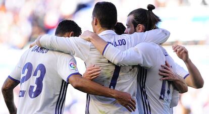 Cristiano Ronaldo celebrando un gol frente al Deportivo Alavés