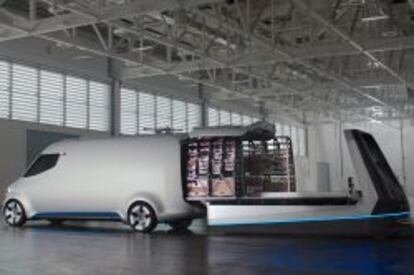 'Concept' repartidor de Mercedes, con drones incorporados.