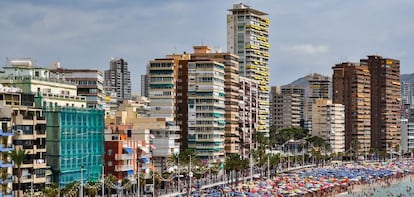 Playa de Levante en Benidorm. 