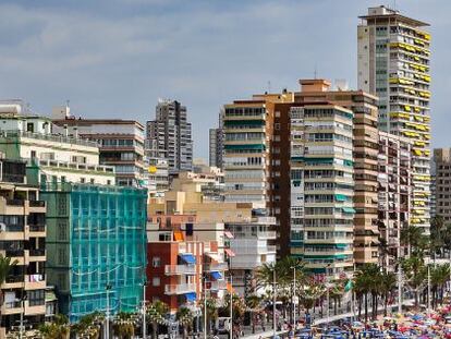 Playa de Levante en Benidorm. 