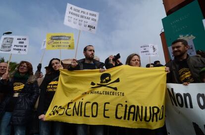 Marcha contra la mina de oro,el domingo en la comarca de Bergantiños.