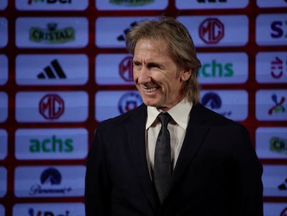 El argentino, Ricardo Gareca, en su presentación como entrenador de Chile, el 25 de enero.