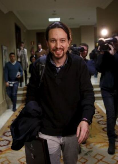 Pablo Iglesias, la semana pasada en el Congreso.