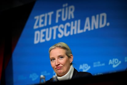 Alice Weidel, candidata a canciller del partido ultra Alternativa por Alemania en una rueda de prensa en Berln el pasado 7 de diciembre.