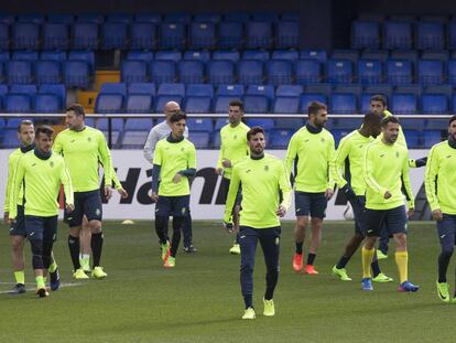 Entrenamiento del Villareal.