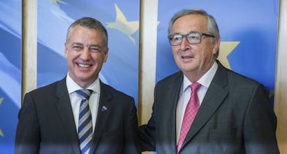 El lehendakari, Iñigo Urkullu junto a Jean-Claude Juncker.