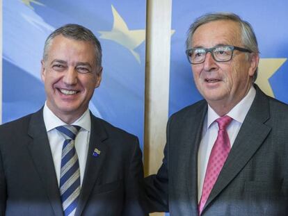 El lehendakari, I&ntilde;igo Urkullu junto a Jean-Claude Juncker. 