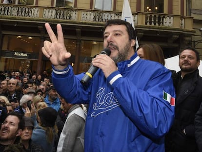 Matteo Salvini, durante un acto en Forlì, el pasado 11 de noviembre.