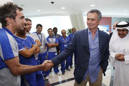 Durante el recorrido, también ha habido tiempo para conocer a algunos entrenadores de la academia catarí.