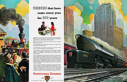 Cartel de la Pennsylvania Railroad de 1946.