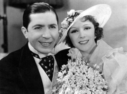 Carlos Gardel y Rosita Moreno, en 1935.