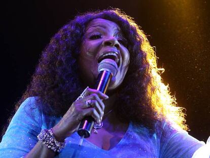 Gloria Gaynor durante su actuaci&oacute;n de ayer en Madrid.