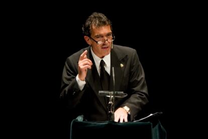 Antonio Banderas durante su intervención.