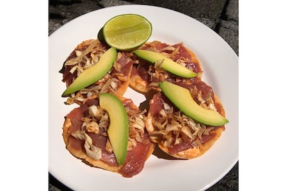 Un plato del restaurante Contramer, en México DF.