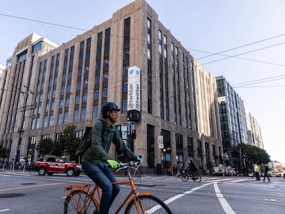 Sede corporativa de Twitter en San Francisco, este viernes, cuando Elon Musk, el nuevo propietario, ha cerrado las oficinas y negado el acceso a sus empleados.