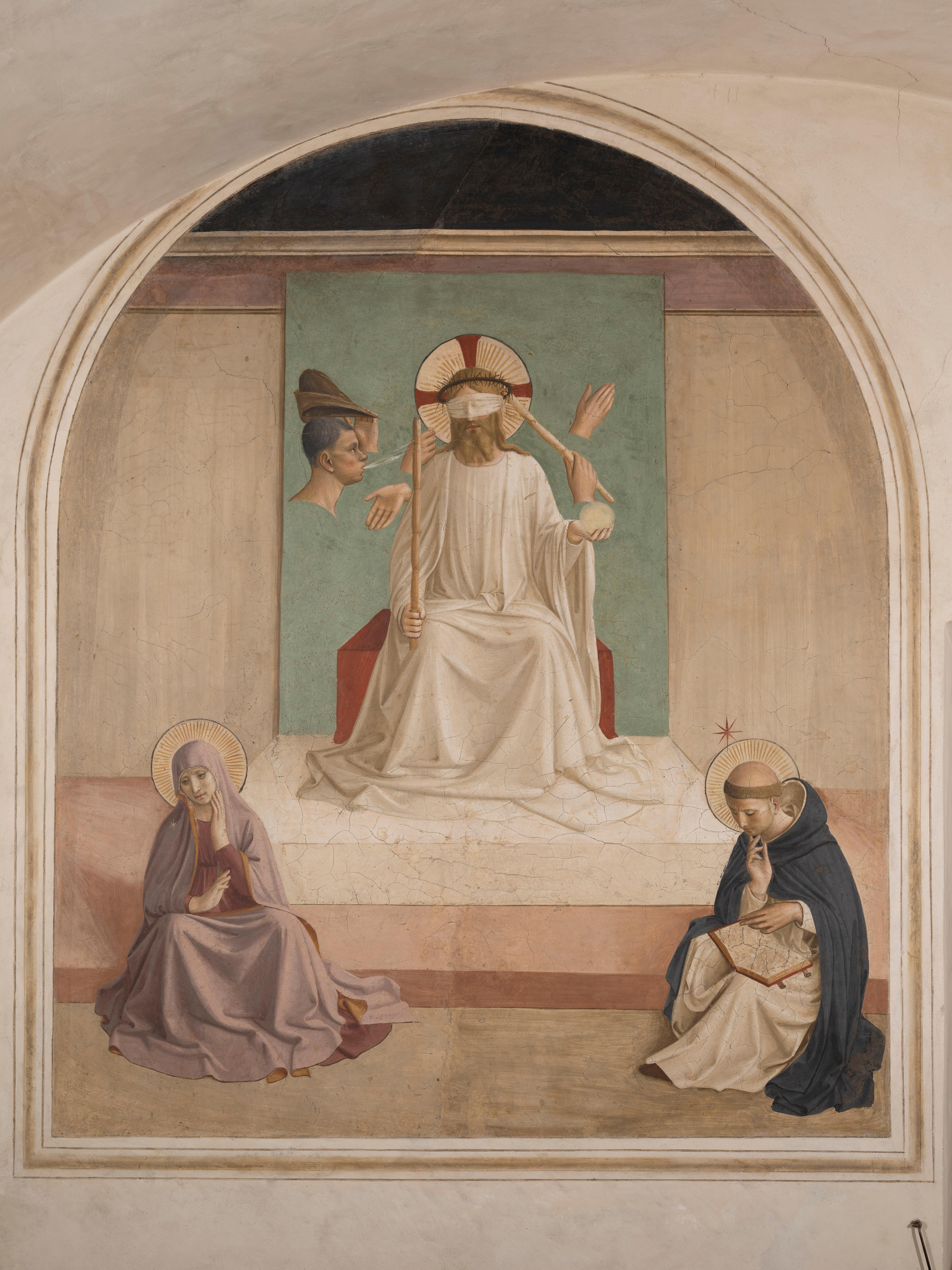 'Cristo burlado', fresco en una de las celdas del convento de San Marcos de Florencia realizado por Fra Angelico.