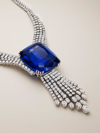 El zafiro Blue Belle subastado en Christie's por 11,3 millones de dólares.