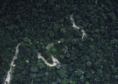 El río Xinane corre en el estado brasileño de Acre, 25 de marzo de 2014.