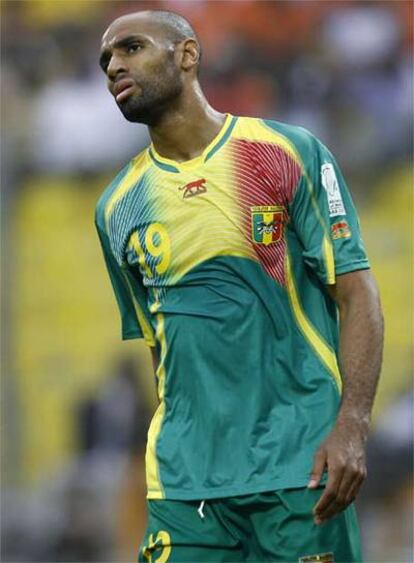 Kanouté, durante un partido de la Copa África