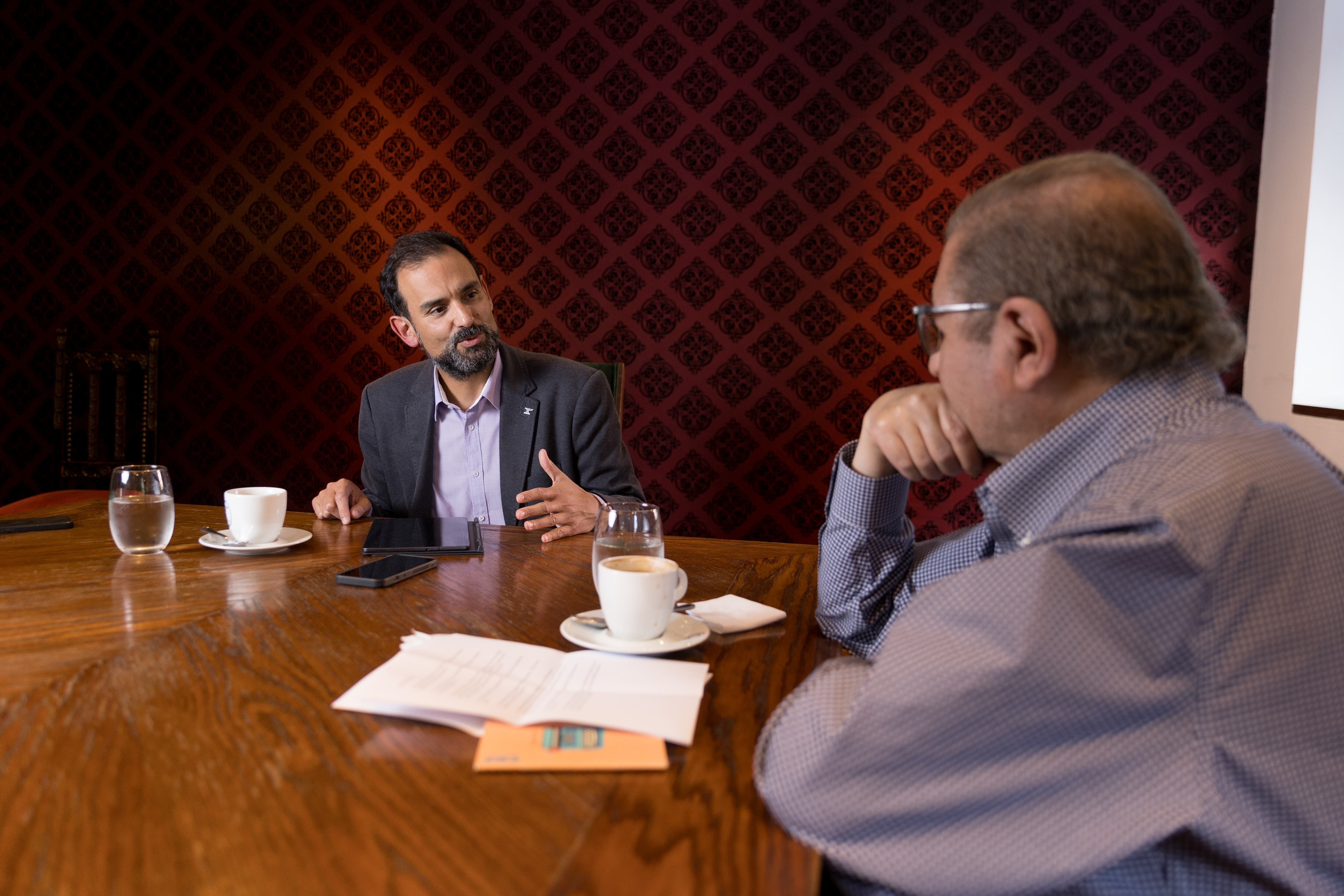 Domingo Lovera durante la conversación con Ascanio Cavallo.