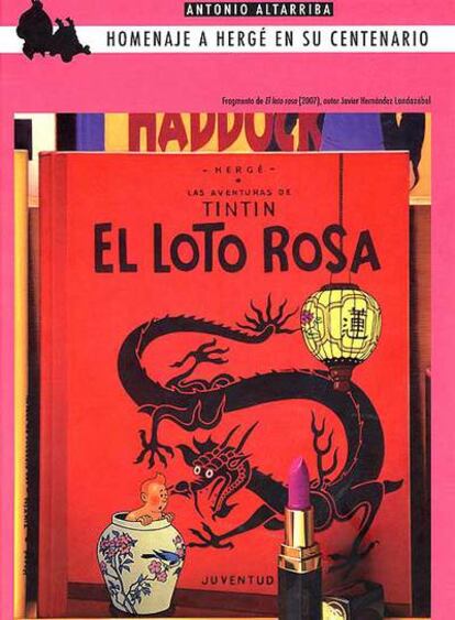 Portada del libro <i>Tintín y el loto rosa,</i> publicado por Edicions de Ponent.