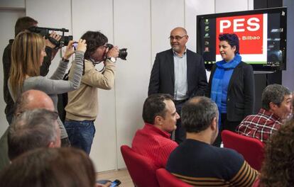 José Antonio Pastor y Eider Gardeazabal en el acto del PSE-EE.