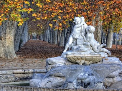 Los jardines del palacio de Aranjuez (Madrid).