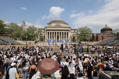 Protesta por Gaza en las universidades de EE UU