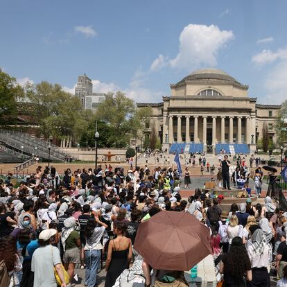 Protesta por Gaza en las universidades de EE UU