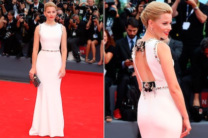 Elizabeth Banks volvió a la alfombra roja en la premiere de Everest. La actriz confió de nuevo en Dolce & Gabbana y deslumbró con un vestido de espalda abierta.