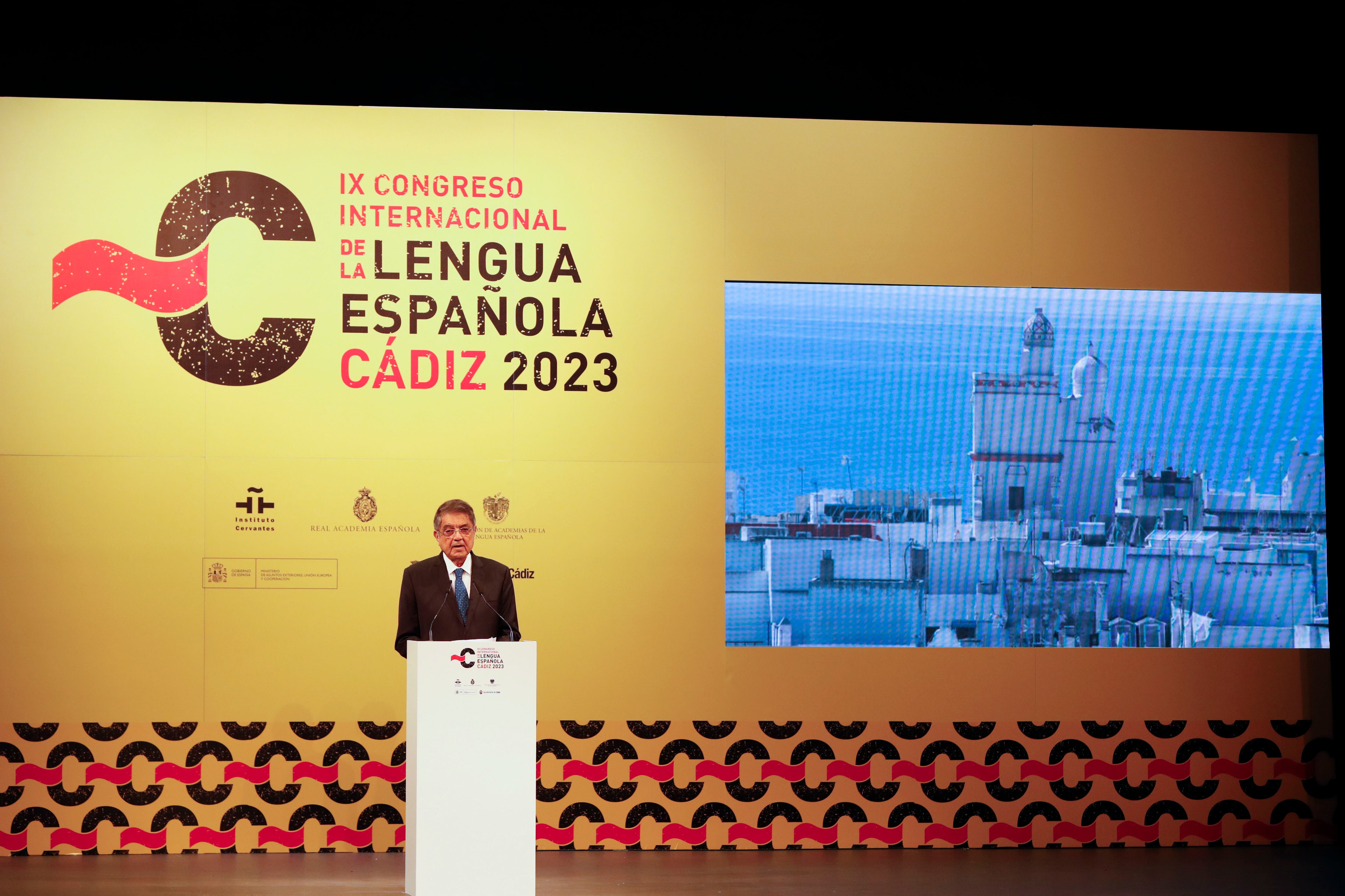 Sergio Ramírez, durante la inauguración de la IX edición del Congreso Internacional de la Lengua Española.