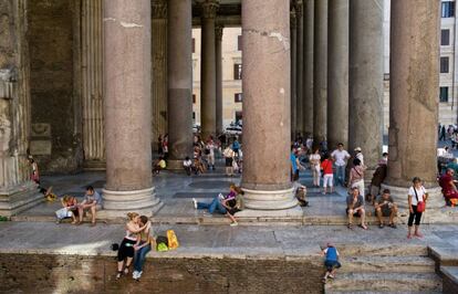 El Panteón de Agripa, uno de los rincones más visitados de Roma.