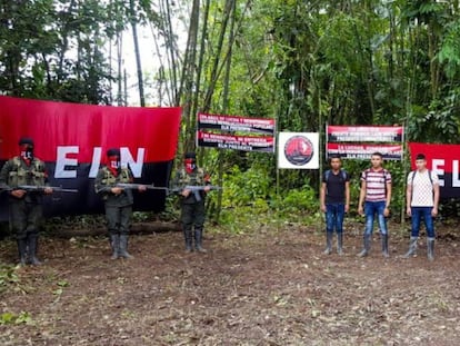 Libertação de três militares sequestrados pelo ELN em Arauca, em setembro de 2018.
