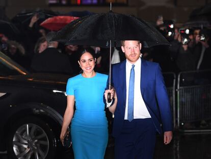 Enrique de Inglaterra y Meghan Markel, el 5 de marzo en unos premios en Londres.