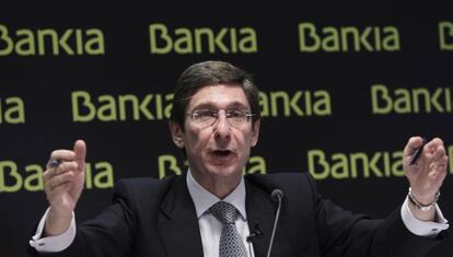El presidente de Bankia, José Ignacio Goirigolzarri, en una rueda de prensa del pasado mes de mayo.