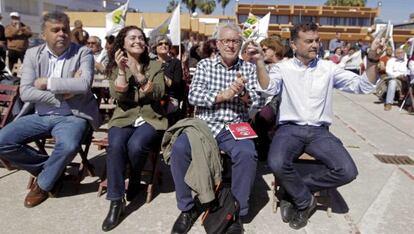 Manuel Cárdenas, Inmaculada Nieto, Cayo Lara y Antonio Maíllo.