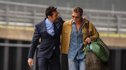 Javier Bardem y Brad Pitt, en 'F1: la película'.