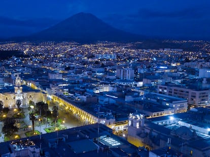 La ciudad de Arequipa, Perú, en una imagen panorámica.