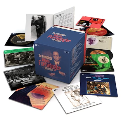 La caja editada por Warner Classics recupera muchas de las portadas de los discos originales.