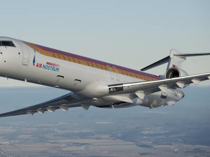 Un avión CRJ1000 de Air Nostrum.