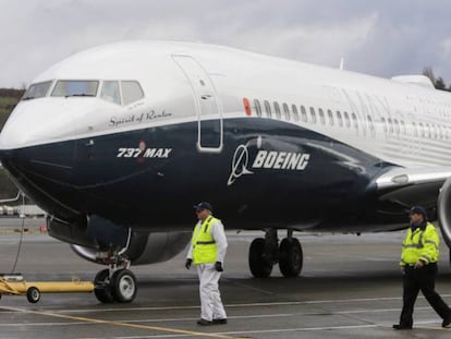 El modelo de pruebas de B737 MAX en Seattle. 