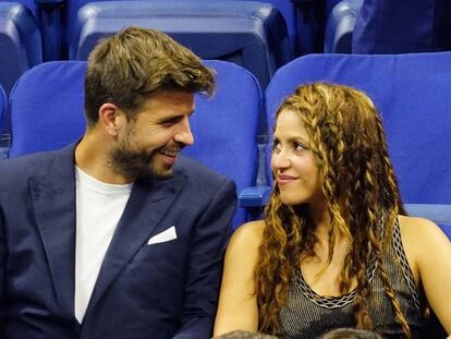 Gerard Piqué y Shakira, en el US Open de Nueva York.