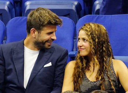 Gerard Piqué y Shakira, en el US Open de Nueva York.