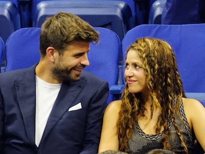 Gerard Piqué y Shakira, en el US Open de Nueva York.