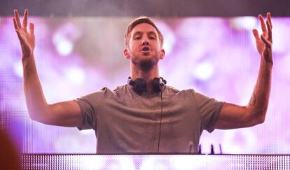 Calvin Harris en un concierto en Los Ángeles.