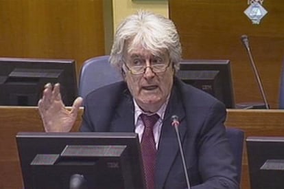 Karadzic, en el Tribunal Penal de la Antigua Yugoslavia, en La Haya.