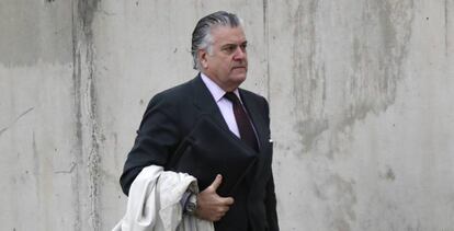 Bárcenas, a su llegada a la Audiencia Nacional.