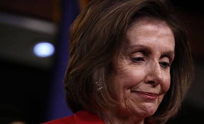 Nancy Pelosi, este jueves en el Capitolio.