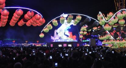 'El caballo de la suerte galopante', en Nantou.