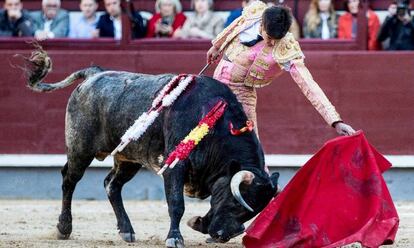 Ángel Sánchez, al natural, el 2 de abril de 2017 en Las Ventas.